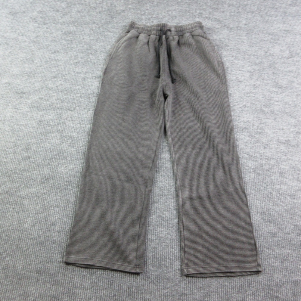 EKKOVISION Pants Womens S Black Waffle Knit Sweatpants Wide-Leg 27x29* NWOT